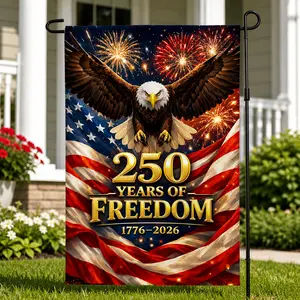 Patriotic Garden Flag, USA 250th Anniversary Yard Flag, American Garden Flag for 4th of July Outdoor Lawn Porch Decor,12x18 Inch