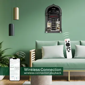 Azan Clock for USA-Athan Wall Clock-Prayer Islamic Clock,Read Home/Office/Mosque Digital Azan Clock-Ramadan Eid Gifts Black