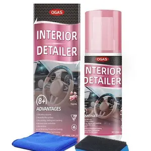 Car Interior Cleaner Ultimate Protection for Vinyl Rubber & Plastic Surfaces Waterless Spray Wax Quick Detailer Automotive Care Durable Glossy Finish