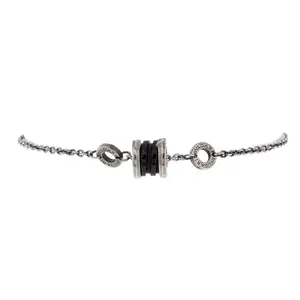 Pre-owned Bvlgari B.Zero1 Save the Children Soft Bracelet Sterling Silver with Ceramic by Rebag