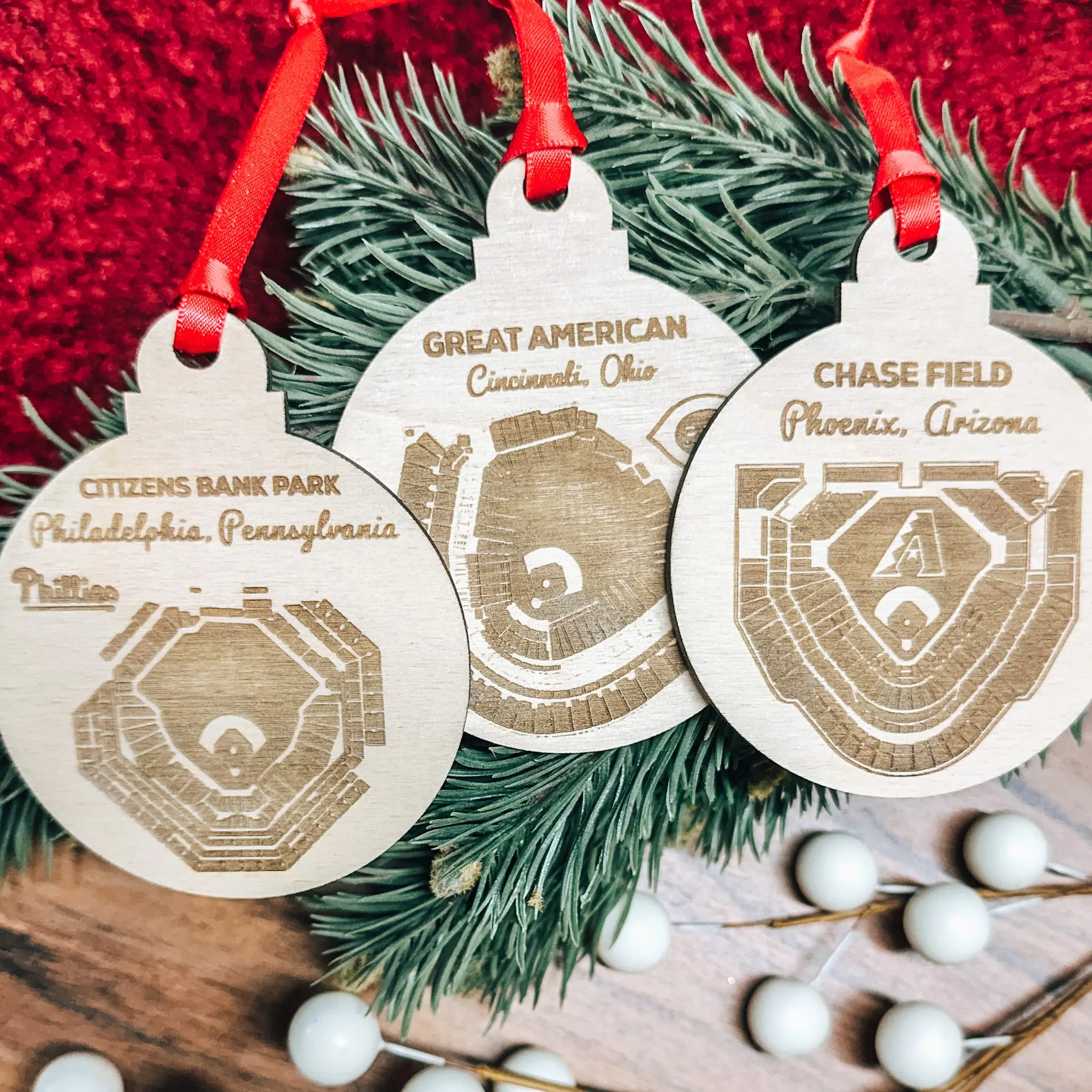 Major League Stadiums Ornament | Baseball Christmas Ornament