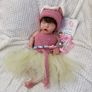 18-inch rebirth doll, soft silicone realistic newborn girl doll with whole body, pink clothes and accessories. Is a great collection for holidays, birthdays, Halloween, perfect Christmas gifts for children aged 3+