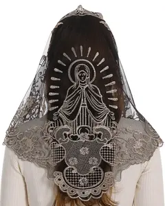 Bozidol Church Lace Veil Catholic Mass Head Covering Spanish Chapel Mantilla Religious Christian Gift for Women