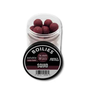 Bait Nerd 30pcs, 16mm, Natural Premium Soluble Boilies | Carp Fishing Bait | for Hair Rig, Chod Rig, Flat Feeder | Carp, Buffalo, Catfish