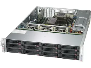 SUPERMICRO CSE-826BE1C4-R1K23LPB 2U Rackmount 2U Storage Chassis with 12x 3.5" hot-swap HDD's Redundant 1200W Titanium (96%+) efficiency power supplies w/ PMBus1.2 support