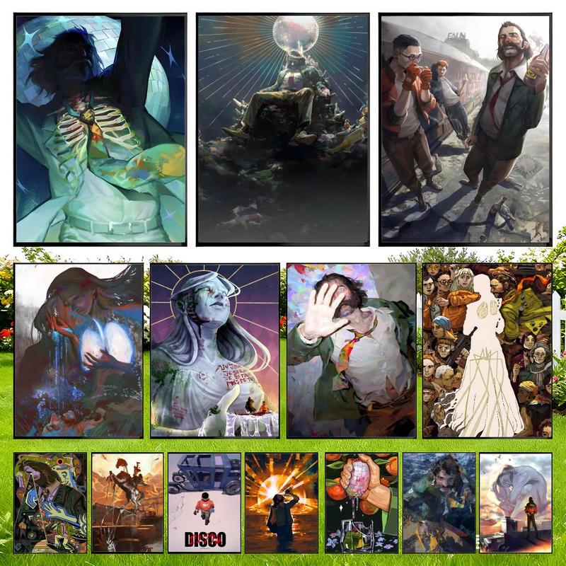 Ad Astra D-Disco Elysium Poster HD Waterproof Self-Adhesive Art Vibrant Wall Print for Living Room Bedroom Bar Parlor Home Decor Gift Fade-Resistant Easy-Apply Durable Dly Artwork