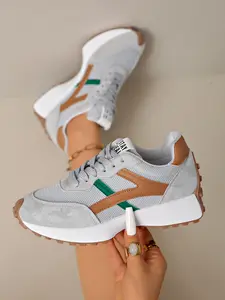 Women's Mesh Patchwork Agony Shoes, Breathable Retro Casual Sports Shoes, Low Top Sneakers, Multiple Colors Available, Comfortable and Stylish Footwear