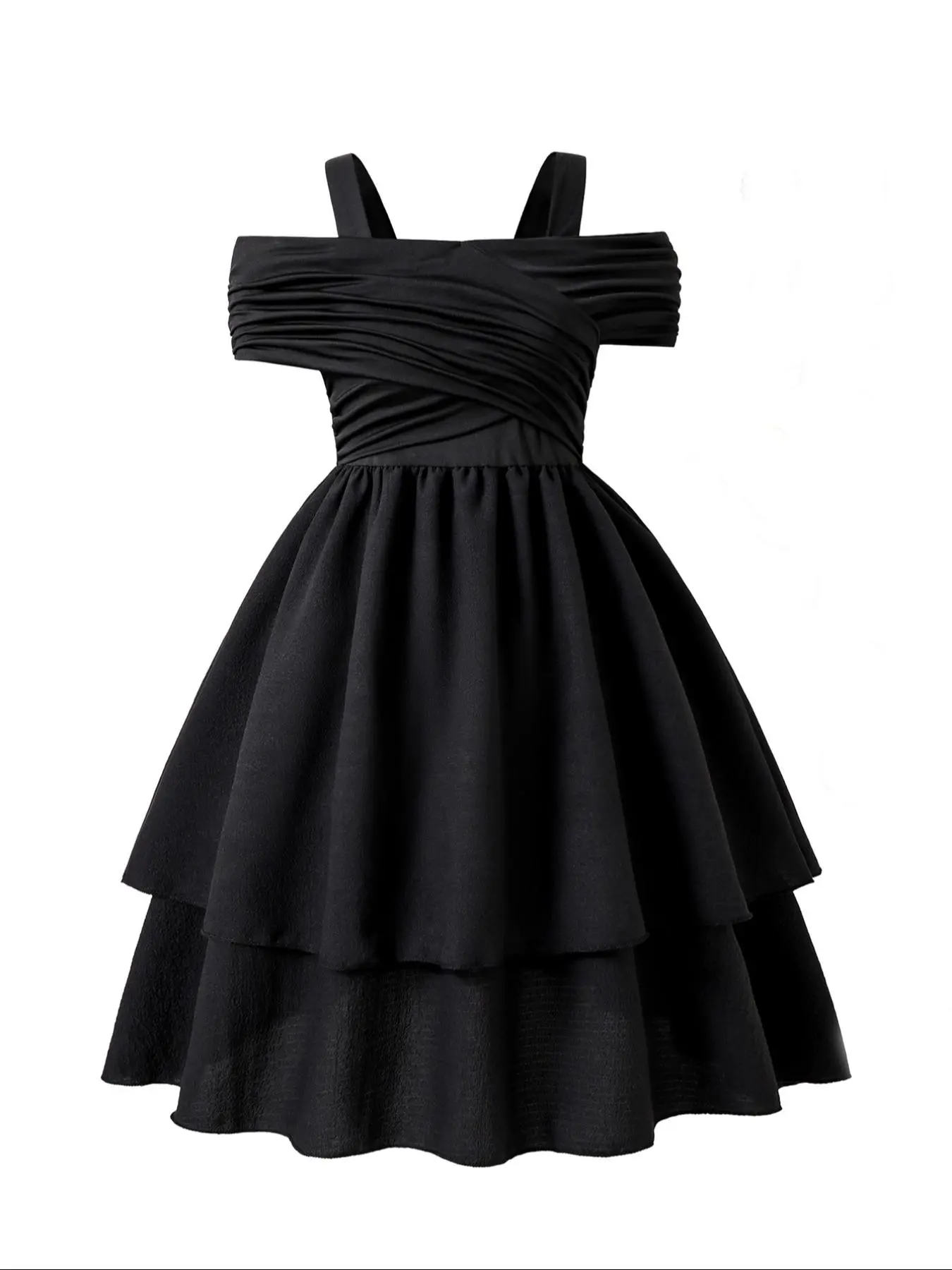 girls fitted dress Rachel Allan 10272 Layered Long Ball Gown Flower Girl Dress