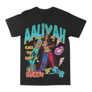 Aaliyah "Rock The Boat" Graphic Tee, Aaliyah Queen of R&B, Aaliyah Animated Shirt, 90s Artist Shirt