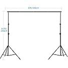 Photography Lighting, 6.5ft x 10ft Backdrop Stand and Umbrellas Continuous Lighting Kit for Photo Studio Product, Portrait and Video Shoot Photography