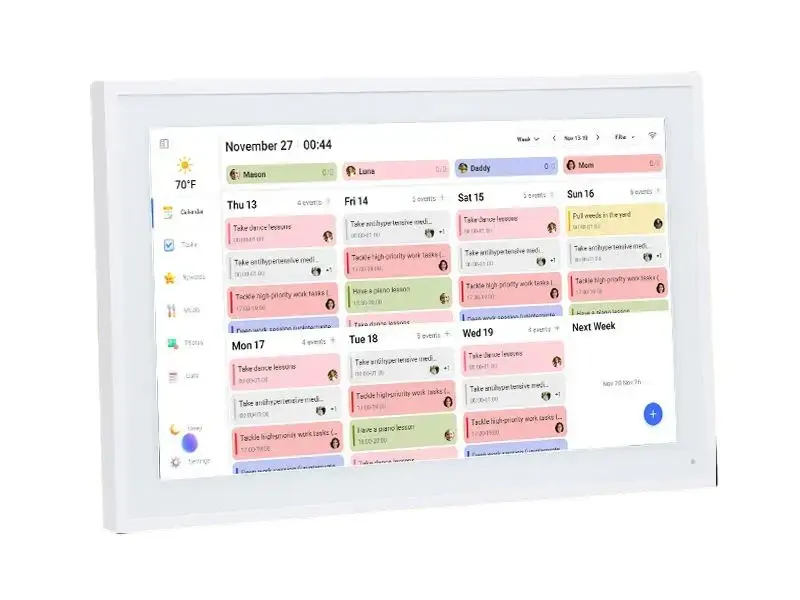 Comix 10.1/15.6/21.5/27 in Touchscreen Digital Family Electronic Calendar - Wall-Mount Interactive Smart Weekly & Schedule Planner, Color-Coded Chore Chart, No Monthly Fee, Weekly Planner