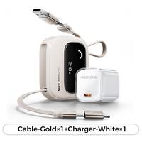 Data Cable-Gold+Charger-White