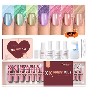 [LIVE ONLY] Beetles X Press Plus Cat Eye Press-On Nails, Magnetic Cat Eye Effect, Natural Salon Quality Chasing Light Cat Eye Nails, Gift for DIY Nail Lovers  Spring Vacation Nails Festival Nails   newyearnewme valentinesday