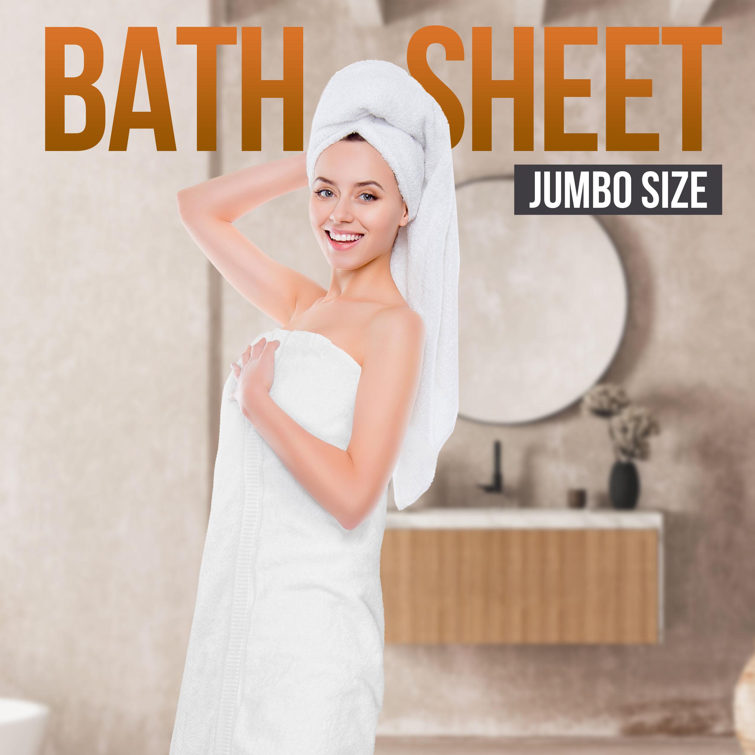Utopia Towels Luxurious Jumbo Bath Sheets 2-Pack | Soft, Absorbent & Quick-Dry | Hotel Quality Extra Large 35x70" Towels | Bathroom Accessory Durable