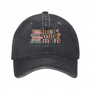 Just One More Chapter Floral Book Reading Teacher Bookworm Baseball Cap Funny Hats