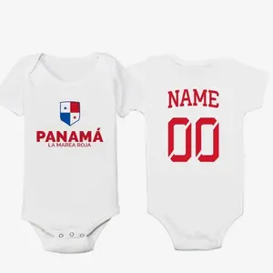 Panama Bodysuit Add your Name and Number Infant Clothing  Newest Fan Bodysuit Soccer Baby Outfit  Girls Boys T shirt - Tee National Team AQQ M9F