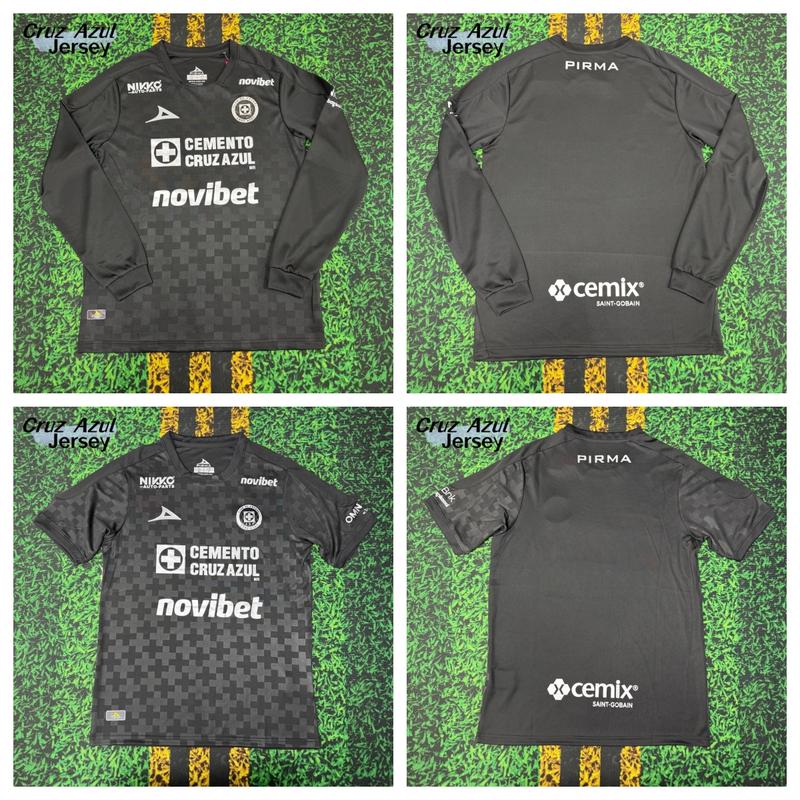 2526 Mexico League  Cruz Azul Away Black Long Sleeve Top Soccer Jerseys LIGAMX Fan Edition