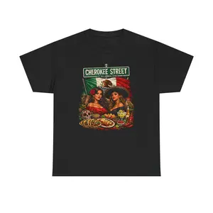 Cherokee Street Mexican Food Tee — Vintage Chicana Girls Street Sign T-Shirt