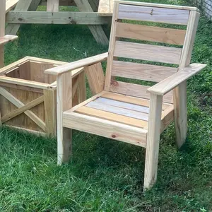 Custom Patio Chair - Rustic Wood Design