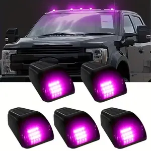 5pcs Multicolor Wireless Solar Powered Cab Roof Lights with Motion Vibration Sensor Universal Truck Car Cab Lights Easy to Carry