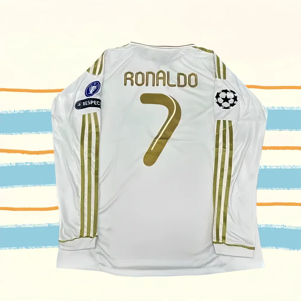 Home/Away Fan Edition Retro Long-Sleeve C7 Ronaldo Football Jersey