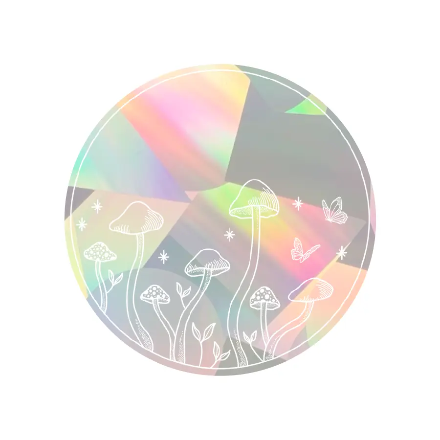 Magic Mushroom Sun Catcher Sticker Magic Mushroom Sun Catcher Sticker