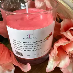 Bflorimax Cranberry Mandarin Candle Home Fragrance - 14 oz Decoration Perfume Scented