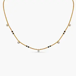 Dainty CZ Charms Silver Mangalsutra