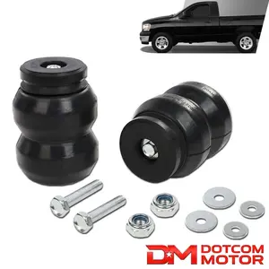 Rear Suspension Enhancement Helper Spring Kit Fit For 09-19 Dodge Ram 1500 Truck Cargo Load Support Rubber Cushion Bumpers Set