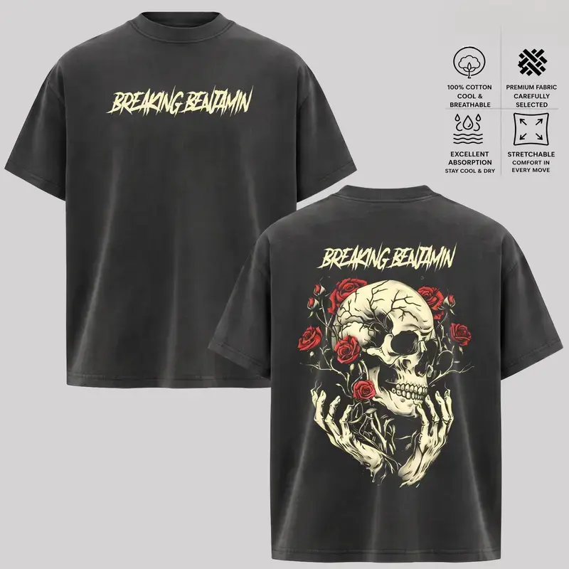 Retro Breaking Benjamin Demon Mask Heavy Metal Rock T-Shirt ,Breaking Benjamin Shirt , Music Graphic Tee , Rock Band Shirt, Retro Music Tee, Rock Music Lover Shirt, Vintage Band Shirts , Top Men's and Women's Clothing