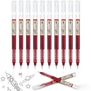 10pcs Fast-Drying Ballpoint Pens, 0.5mm Blue, Student Exam Writing Supplies, School Office Stationery, Easy-To-Write Pens, Smooth Writing Pen