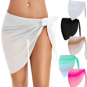 Women's Beach Chiffon Bikini Cover-Up Chiffon Swimwear Cover-Up Sheer Skirt Swimwear Outerwear Scarf Swimwear Accessories