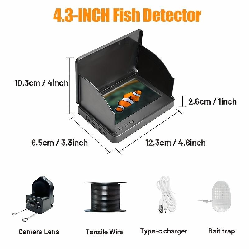 XHJ 15m Waterproof Underwater HD Camera with 4.3-inch Screen - Compact Functional Unisex Fish Finder for Aquariums, Outdoor Fishing Tackle & Equipment, Mother's Day Gifts for Anglers