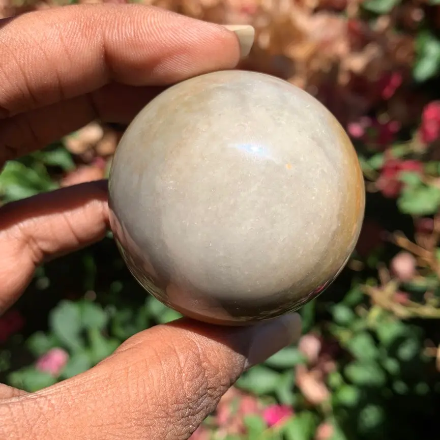 Natural Polychrome Desert Jasper Crystal Sphere