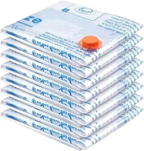 Storage Bags, Space Saver Sealer Bags,Vacuum seal bags for clothing, Pillows, Comforters, Blankets, Bedding,8 LARGE