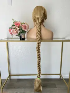 Extra Long Rapunzel Costume Wig Halloween Cosplay Wig Blonde Wig | Little Wig Museum cosplay costume wig Handmade wigs