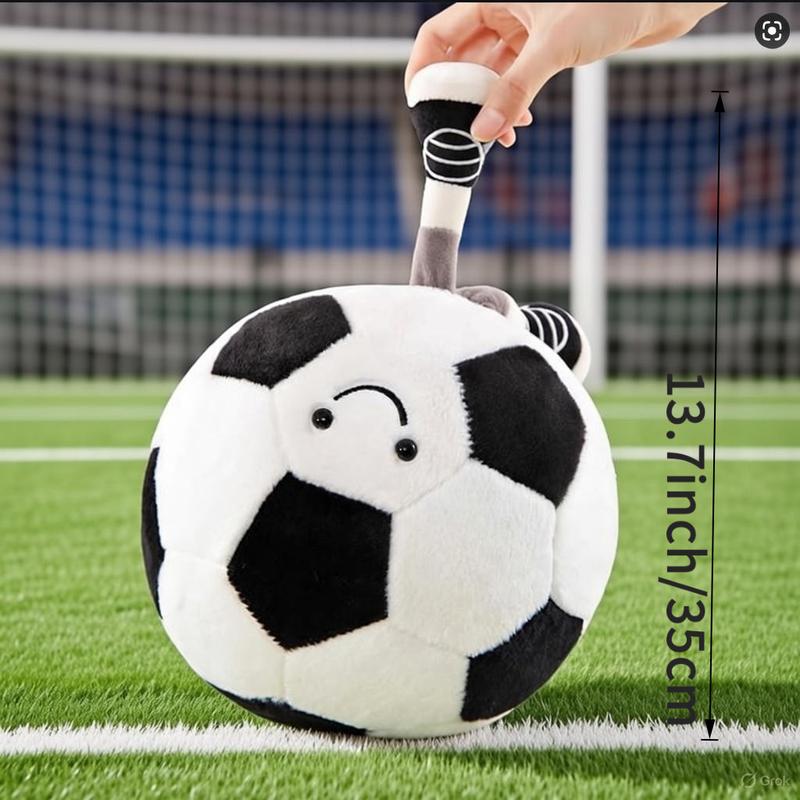 11.76inch Football Plush Toys Soft Stuffed Sports Plush Balls Cute Fun American Soccer Doll Toys with feet Creative Football Spherical Decor Throw Pillow for Christmas Kids Gift (Football)