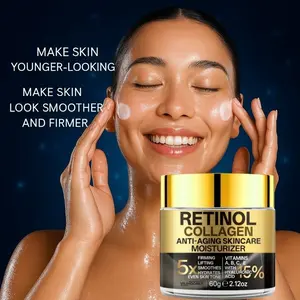 Vilihoony Retinol Collagen Moisturizing Cream, Balm, Hyaluronic Acid, Vitamin C & E, Firming Lifting Smooth Hydration, Lightweight Texture, 60g/2.12oz