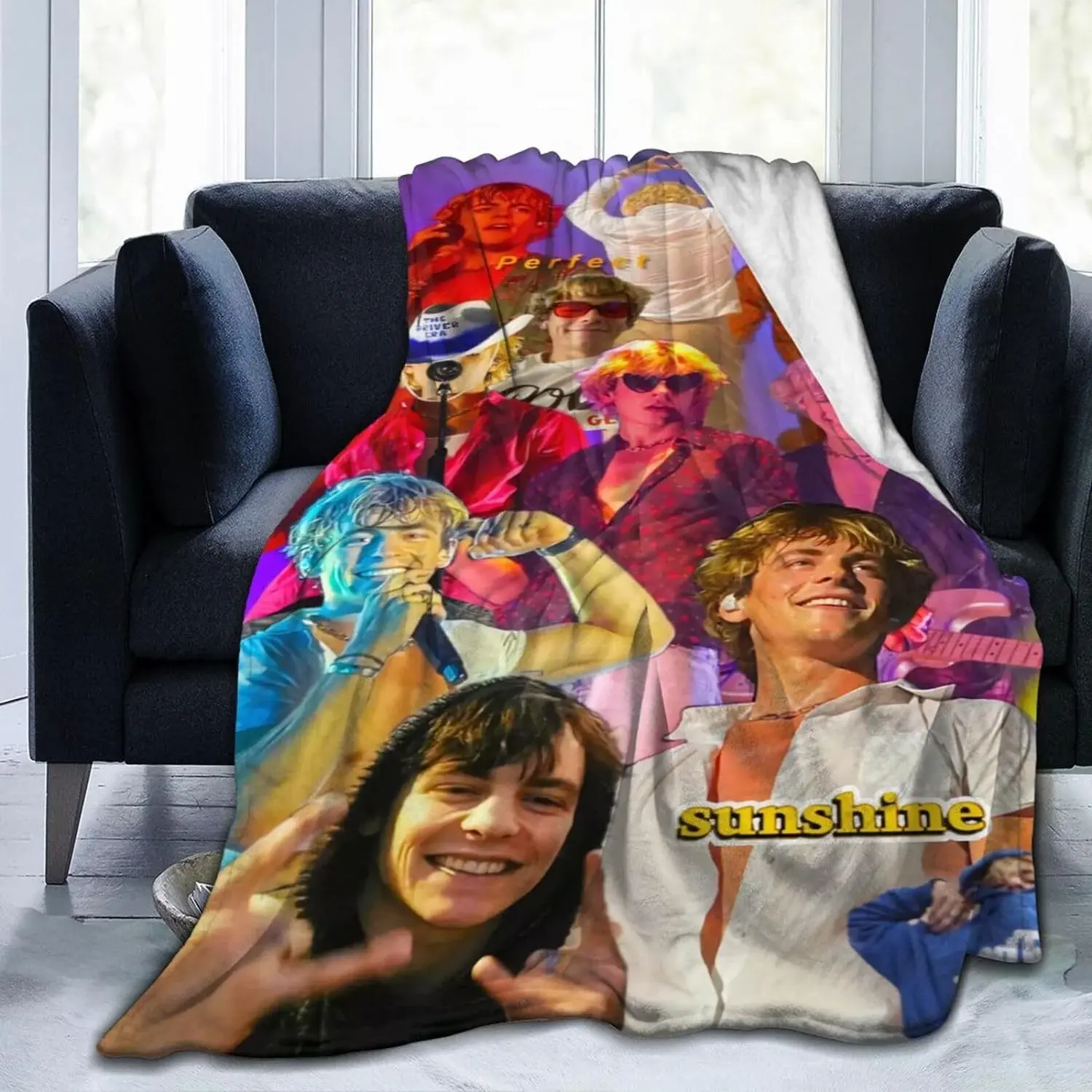 Blanket Ross Musics Lynch Throw Flannel Blankets Warm Soft Cozy Fuzzy Air Conditioning Blanket for Living Room Sofa Bed Gift Blankets for All Seasons 30x40 50x40 50x60 80x60 inches