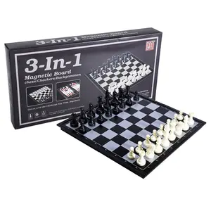 3-in-1 Magnetic Board Ches Magnetic Chess Board Set for Adults & Kids, 15" Wooden Folding Chess Boards, Handcrafted Portable Travel Chess Game with Pieces Storage Slots  30