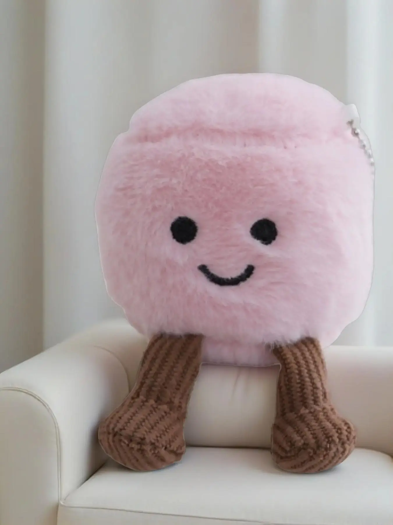 Cute Cotton Candy Cartoon Keychain, Key Fob, Plush Bag Charm, Fashionable Student and Office Gift, All-Season Keychain Accessory, Trendy Cute Keychain, Cute Charms Keychain, Stylish Keychain