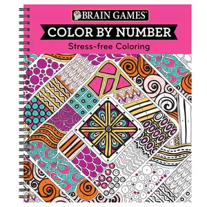 Brain Games - Color by Number: Stress-Free Coloring (Pink) Spiral-bound