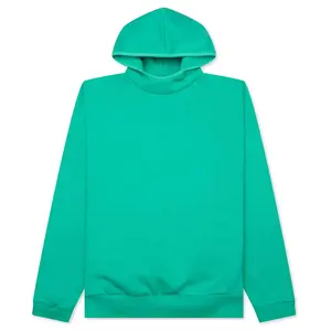 Mint Leaf Hoodie – Oversized Sweatshirt Fleece Pullover Hoodie with Mock Neck Rubber Label Side Pockets – Casual Workout Streetwear for Men and Women