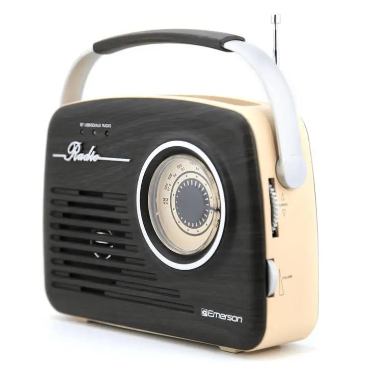 Emerson Portable Retro Radio with Rechargeable Battery - Multiple Colors Available