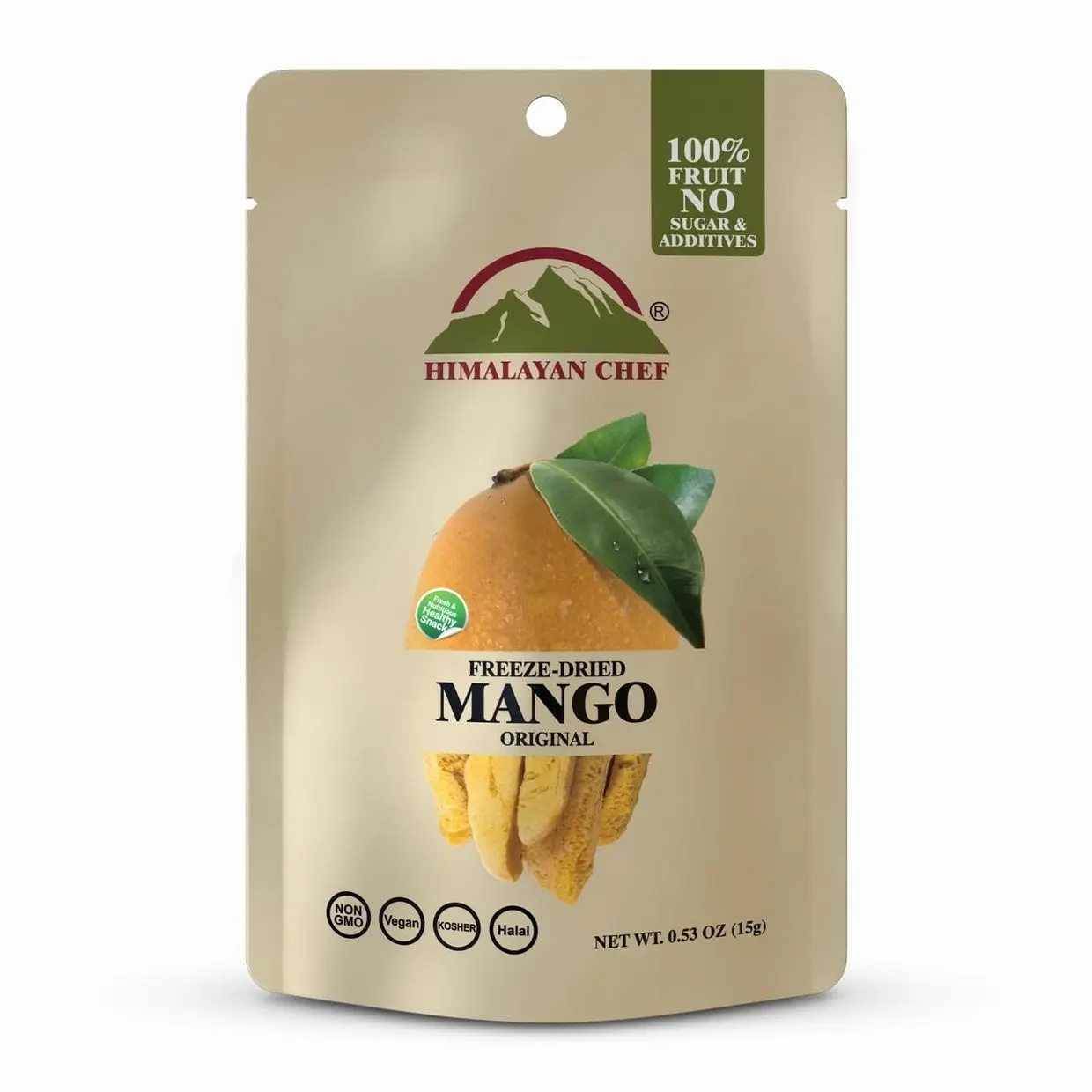 Himalayan Chef Freeze-Dried Fruit – 15g/Each Freeze-Dried Mango | Organic Fruits Snacks, Healthy Snacks for Kids & Adults | Drieds Fruits, Baby Snacks, Gluten-Free