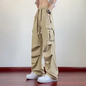 Men’s ice silk long pants, summer quick-dry stretch, loose cool feel cooling casual cargo pants summervibes