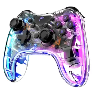 Gaming Controller for  2/1/Lite/OLED, Android/iOS/PC/Steam/ Arcade MFi , Pro Controller with RGB Lights (14 Color), 4 Level Vibration, 6-Axis Gyro, Turbo