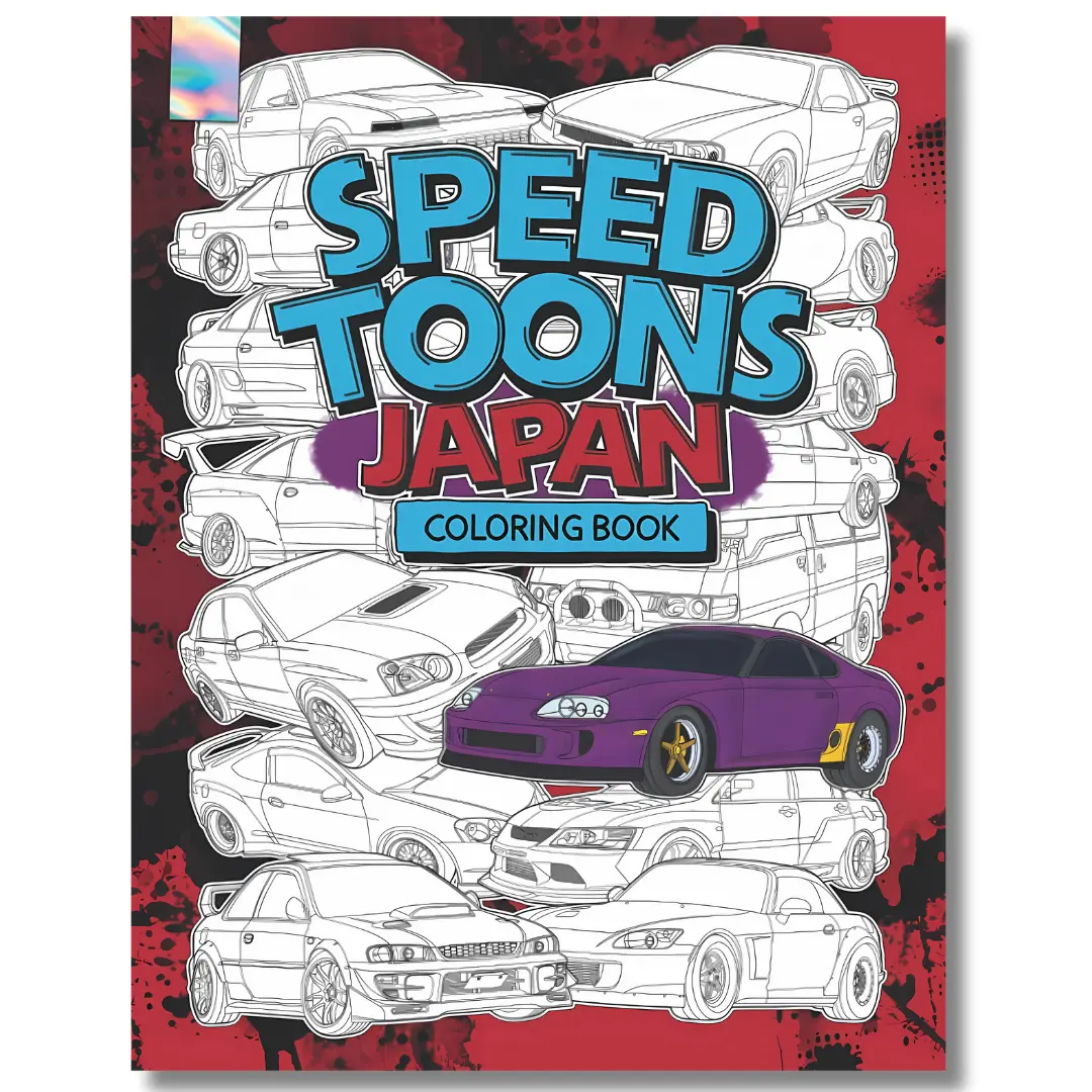 Speed Toons Japan - Coloring Book: The Best JDM, Sports, and Luxury Cars to Color (Dream Car Coloring Books) Art Sketchbooks Art Marker Pen