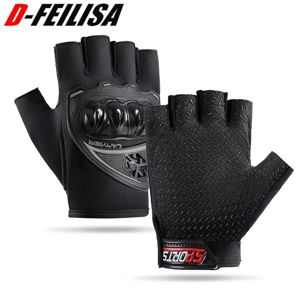 Men's Cycling Sunscreen Motorcycle Gloves, Summer All-Season Thin Anti-Slip Durable Breathable Sports Fitness Gloves, Riding Gear, Motobike Riders Gear