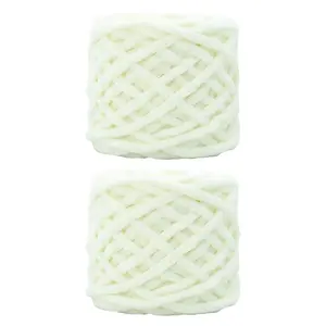2-Pack Thick Ice Stripe Yarn, Soft Medium Weight Yarn, Ideal for DIY Projects, Perfect for Crocheting Rugs and Slippers, Valentine's Day Gift, Easter Gift